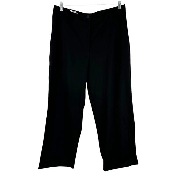 Dries Van Noten NWT Pakora Cotton Pants Cuffed Hem Wide Leg Sz 44 US 8-10 Black - Picture 2 of 11